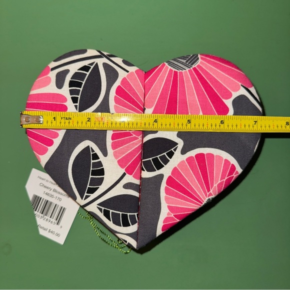 Vera Bradley $40 Heart Jewelry Case Cheery Blossoms - Picture 4 of 5